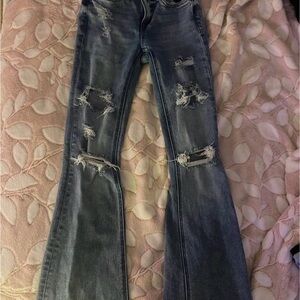 Flying Monkey Distressed Gray Women's Jeans